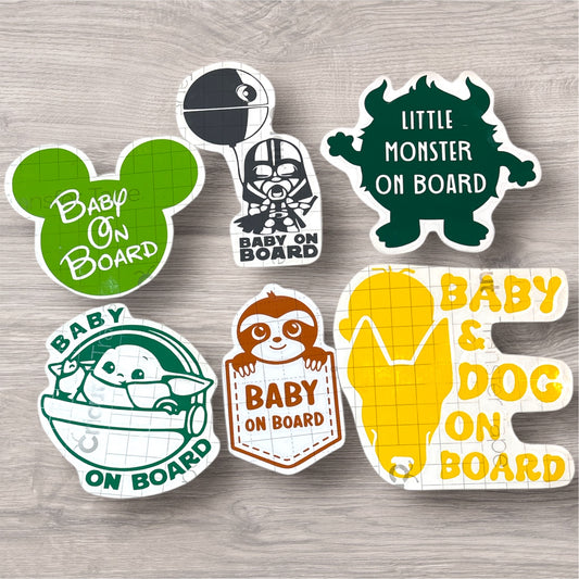 Baby On Board Vinyl Stickers